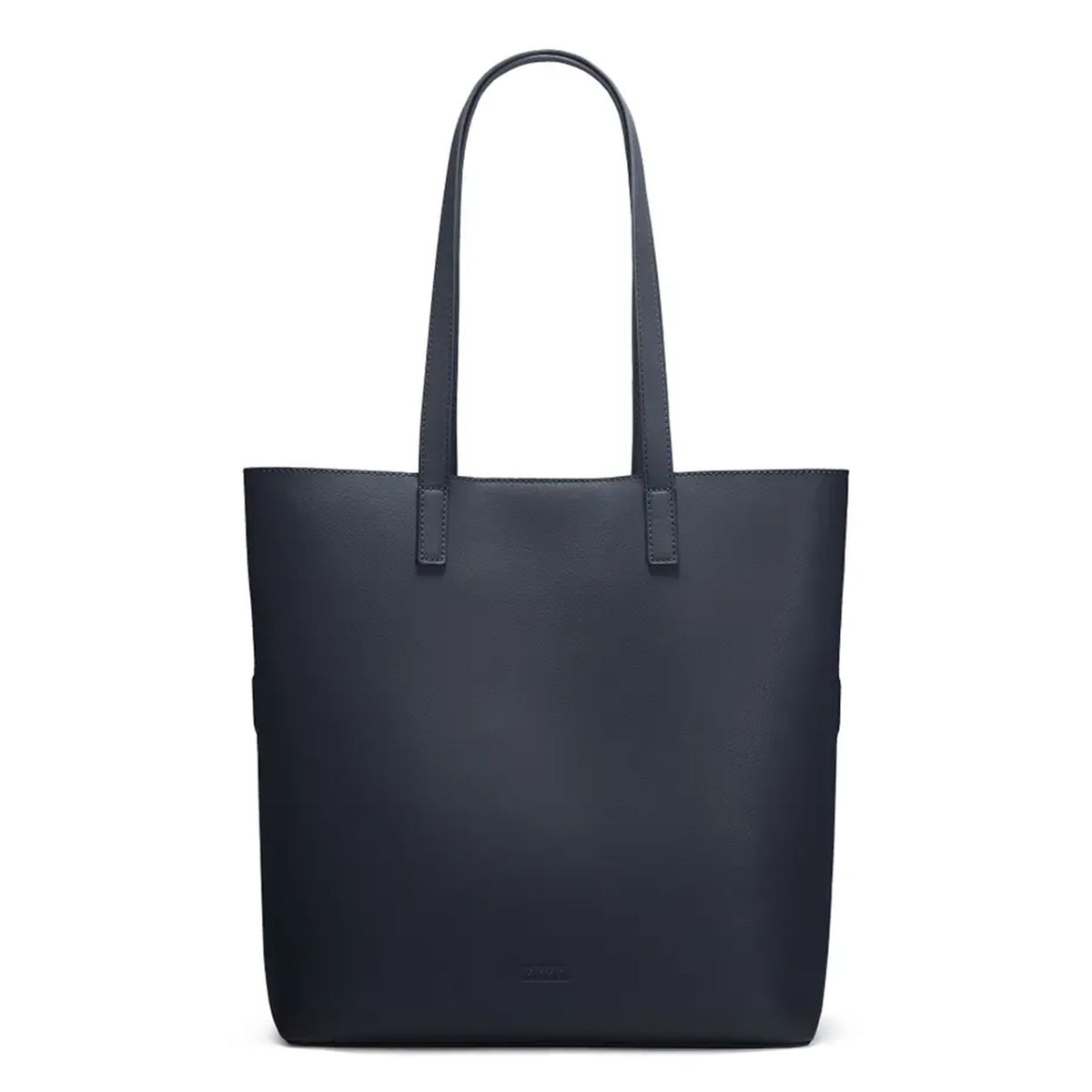 Away The Longitude tote in navy blue leather