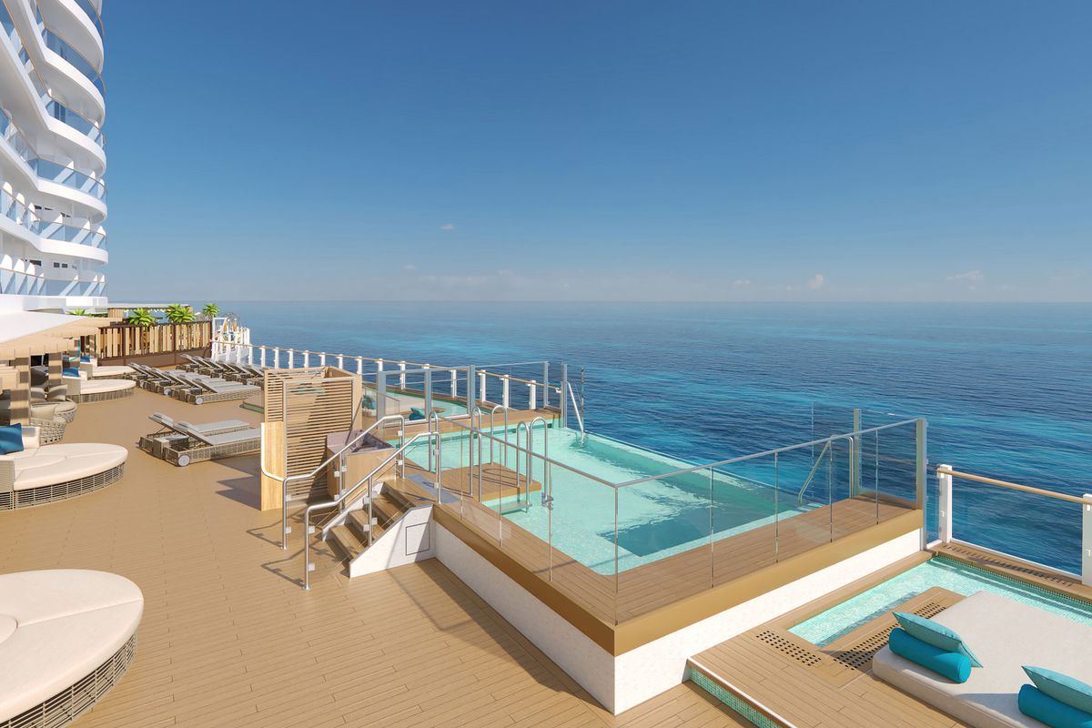 Infinity pool deck on Norwegian Cruise Line's Newest Ship, Viva