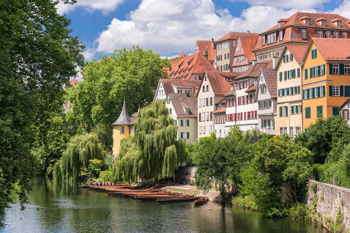 The beautiful historical city Tübingen in Baden-Württemberg.