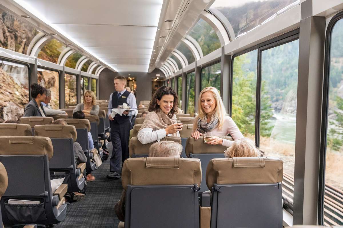 Interior of the Rocky Mountaineer train