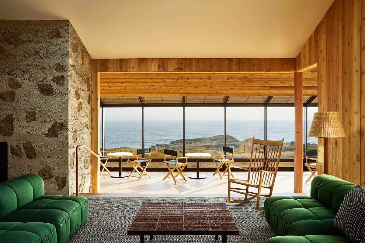 Interior and view from Sea Ranch Lodge