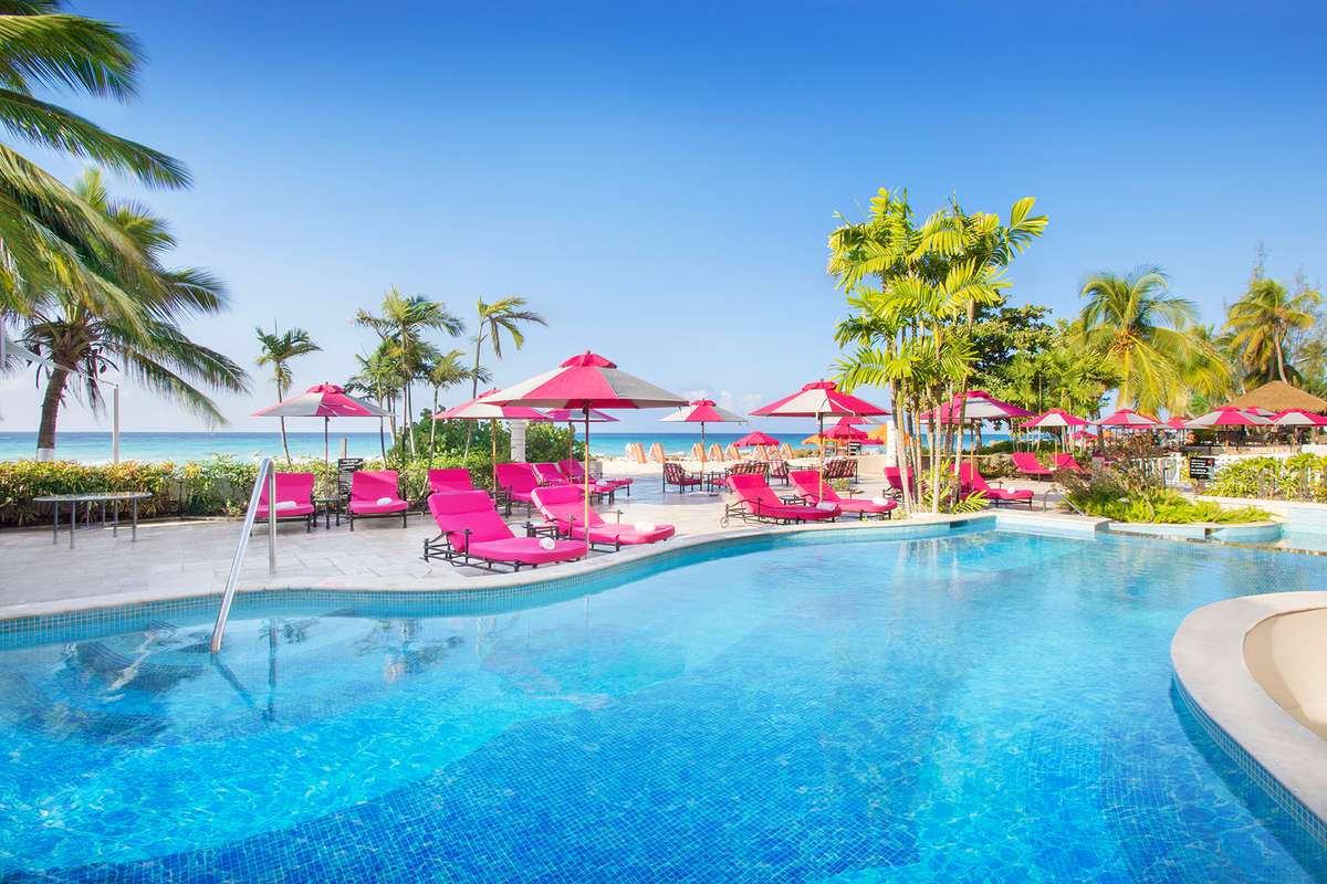 A pool at the O2 Beach Club & Spa in Barbados