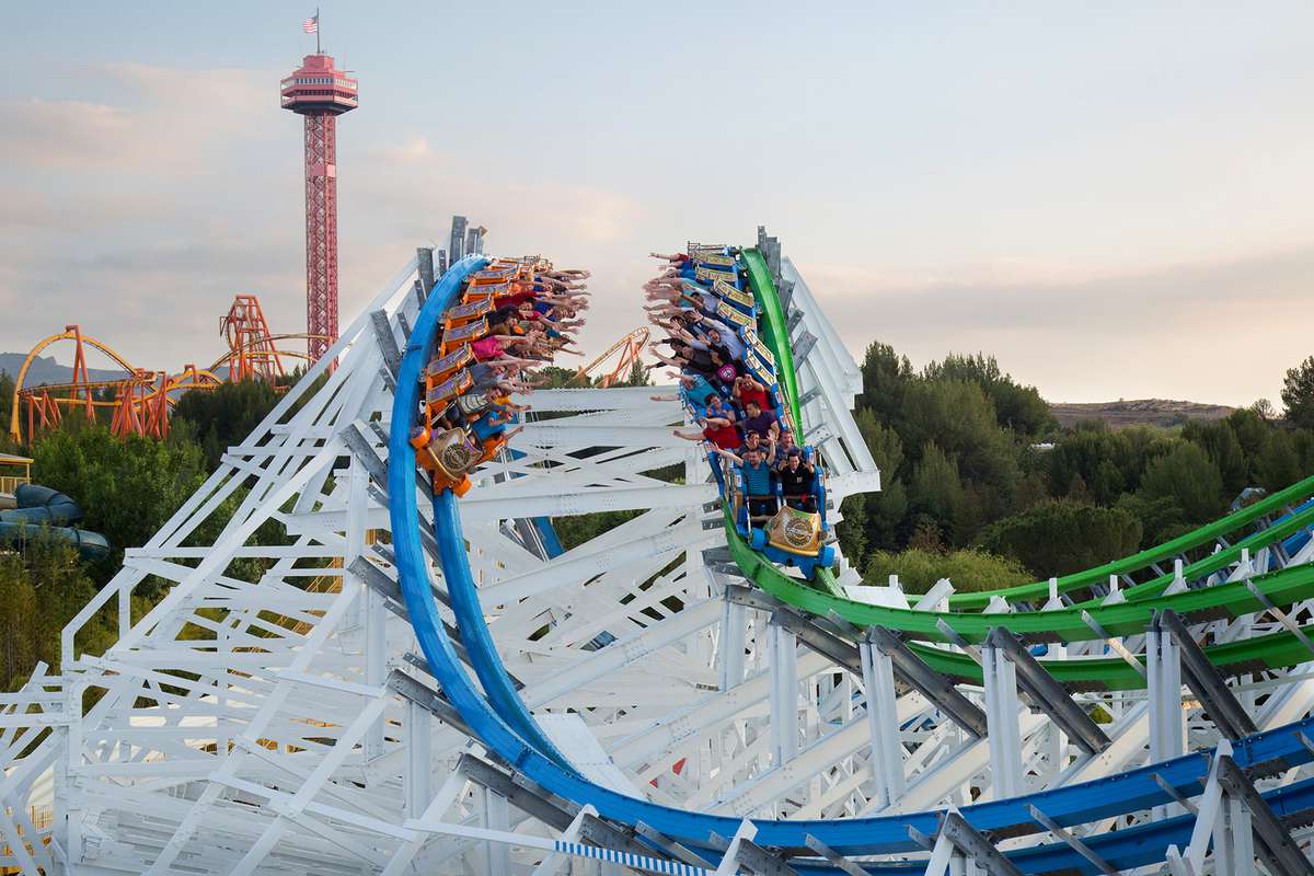 The Twisted Colossus ride at Six Flags Magic Mountain