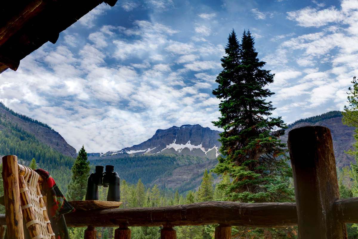 View from Pine Edge Cabins in Yellowstone National Park