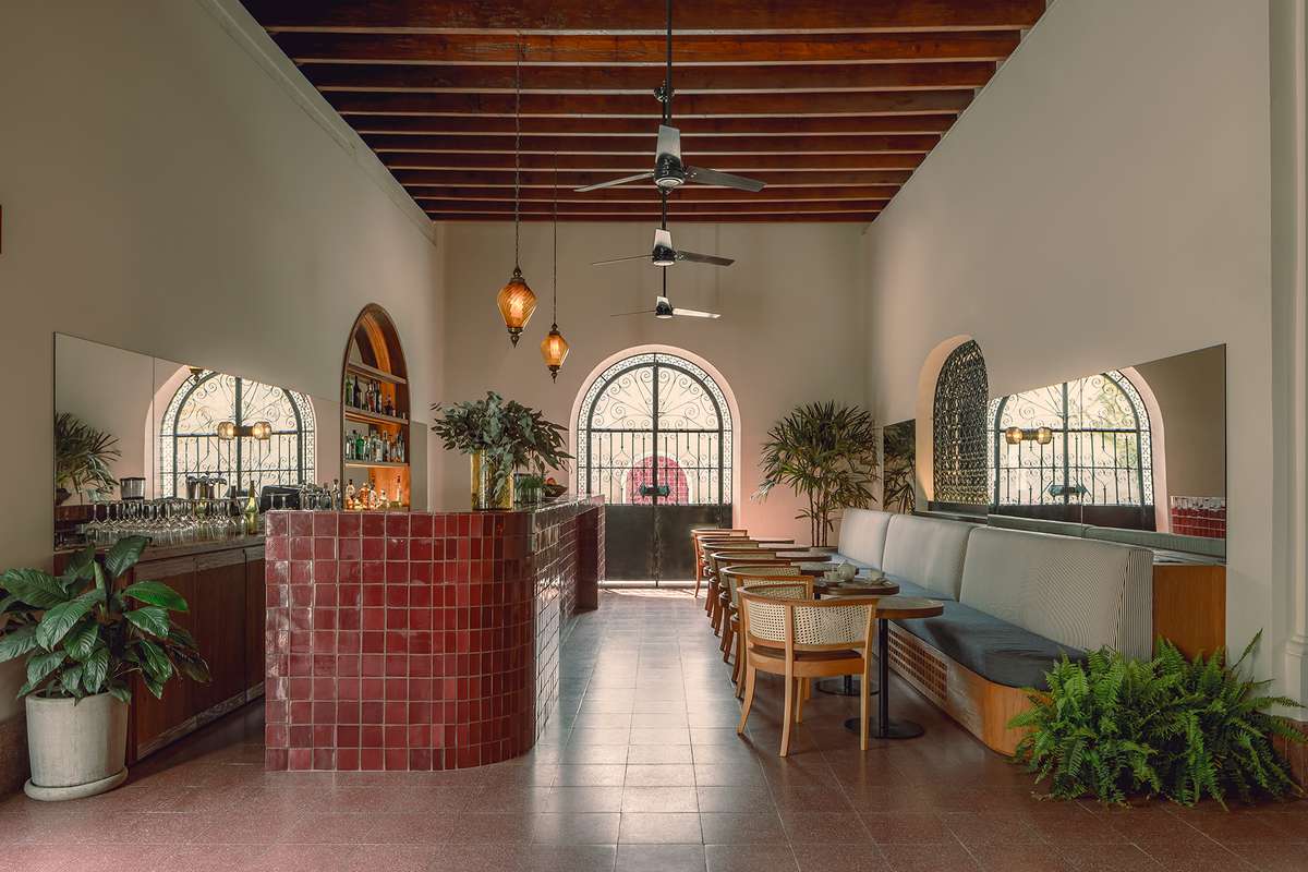 Interior of the Cesar Bejar at Baja Club Hotel