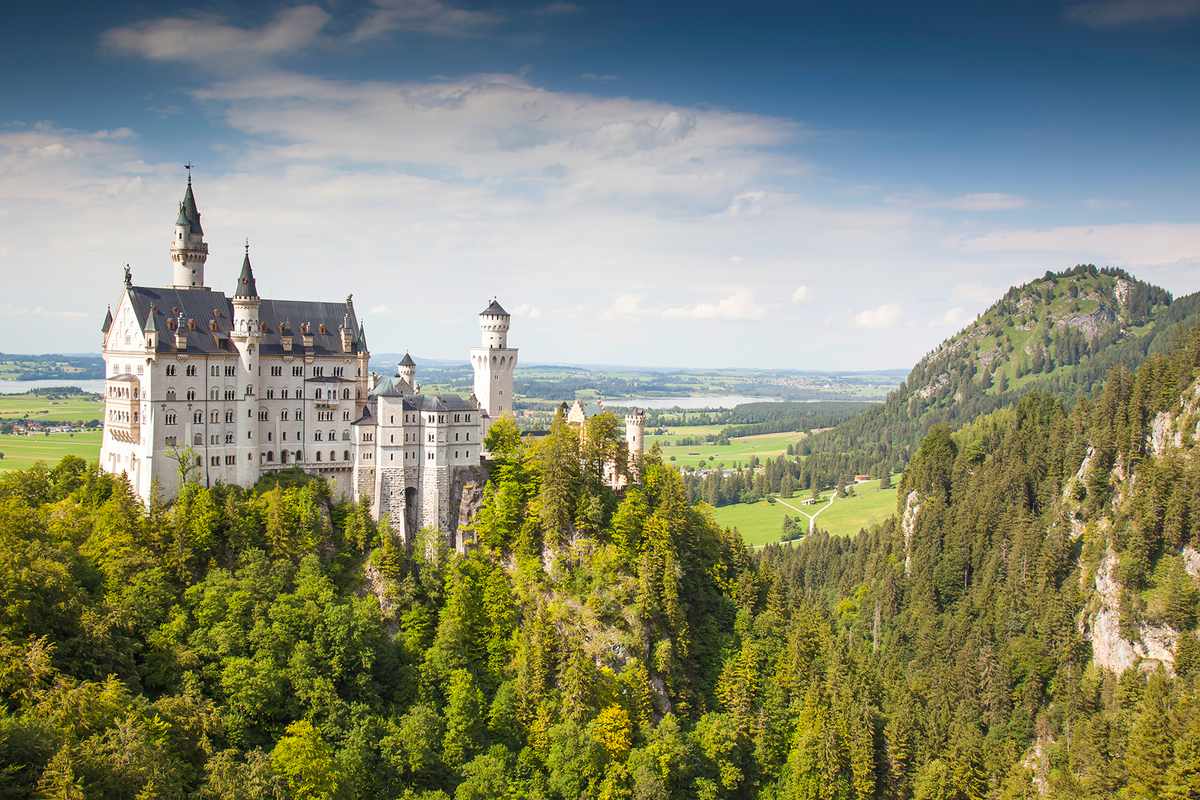 Neuschwanstein Castle in the Bavarian Alps