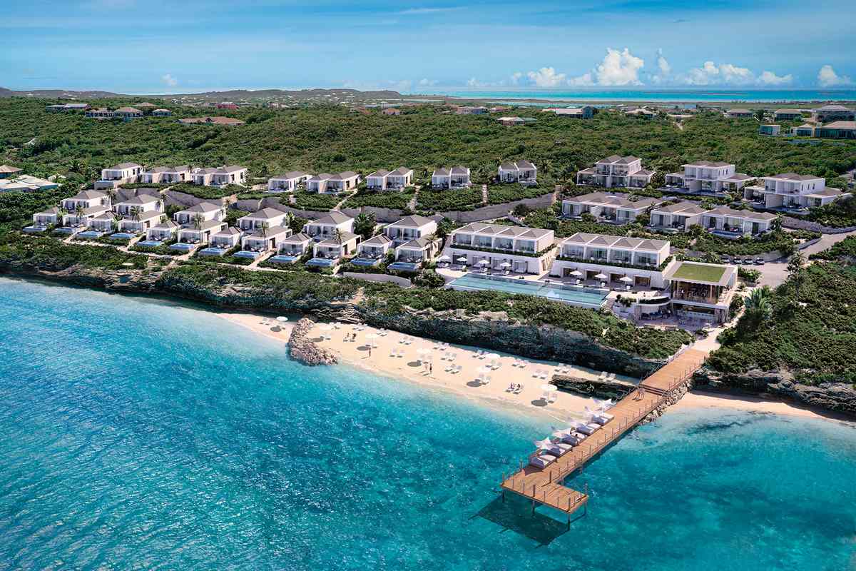 Aerial view of Grace Bay Resorts