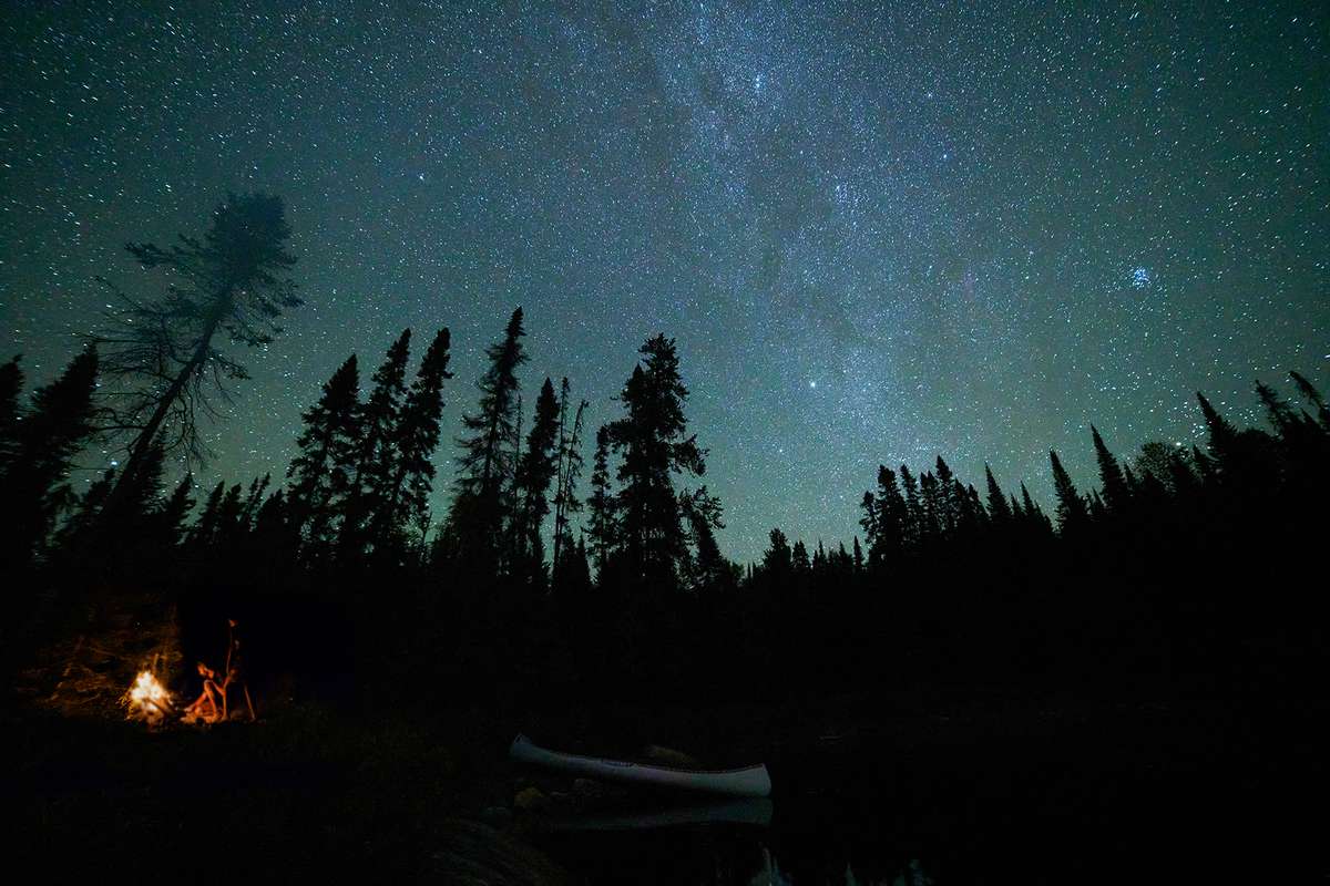 A campsite in Boundary Waters Canoe Area Wilderness, Dark Sky Sanctuary