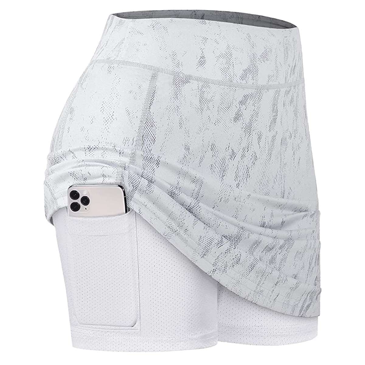 BLEVONH Women Tennis Skirts Inner Shorts Elastic Sports Golf Skorts with Pockets