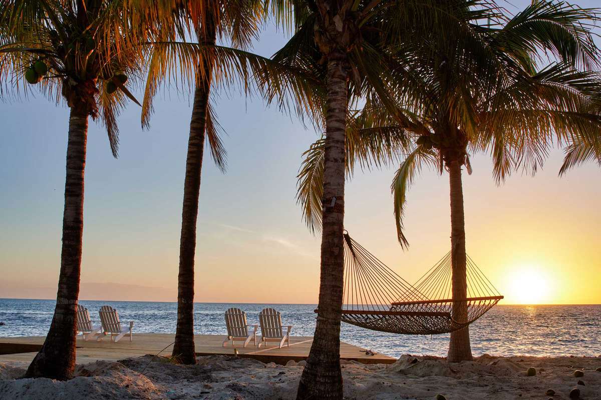 Sunset on the beach at Isla Bella Beach Resort in the Florida Keys