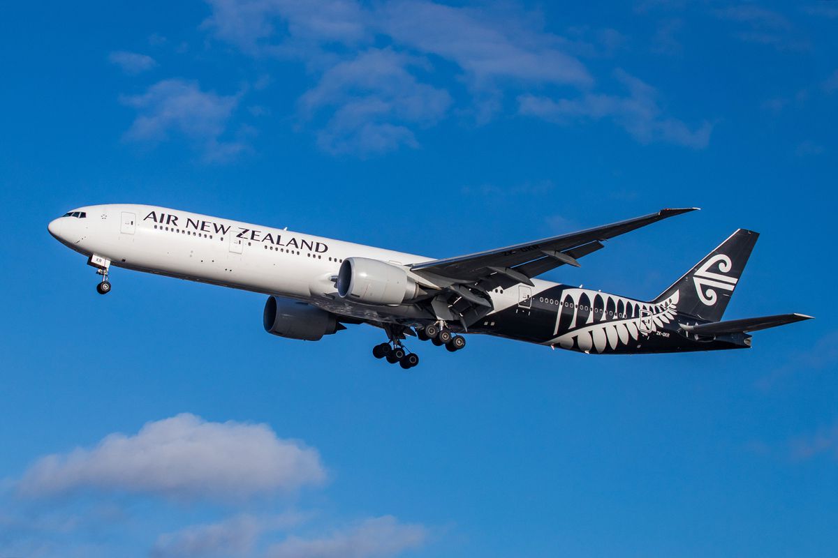 Air New Zealand Boeing 777 in flight