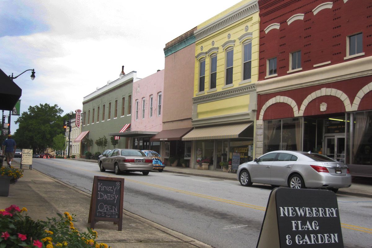 Newberry Shopping stores on main street