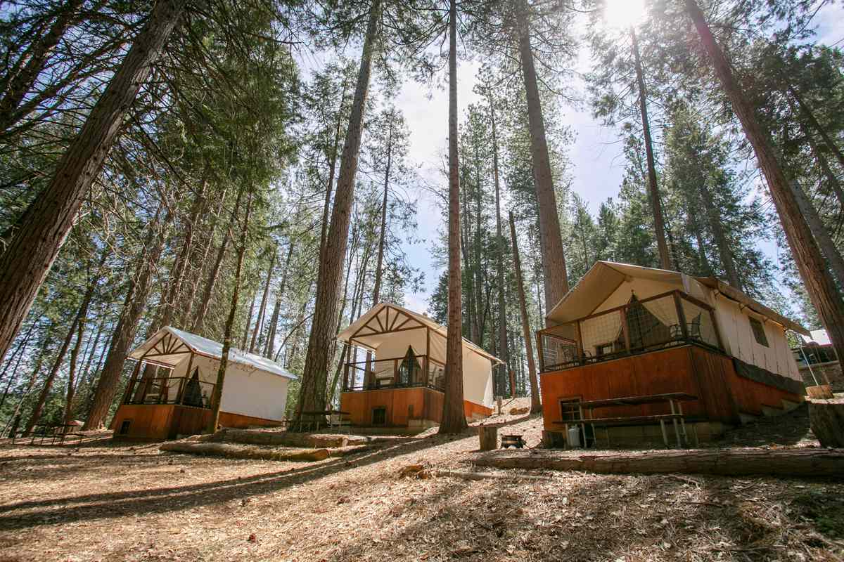 Glamping Accommodations at the Inn Town Campground in Nevada City, California