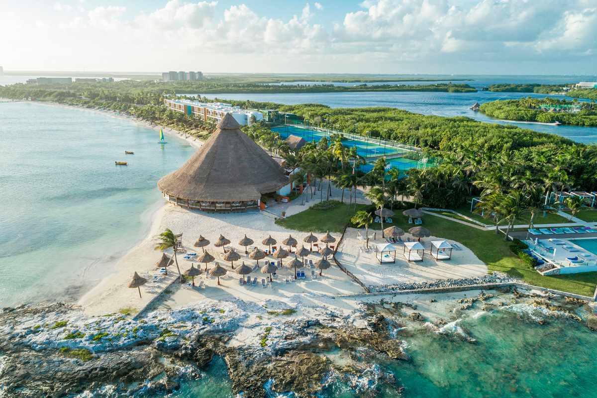 Aerial view of Club Med cancun