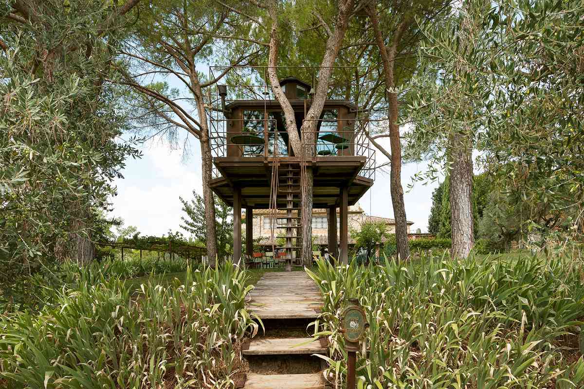Exterior of the Beautiful Treehouse a few minutes from Florence in Florence, Tuscany, Italy