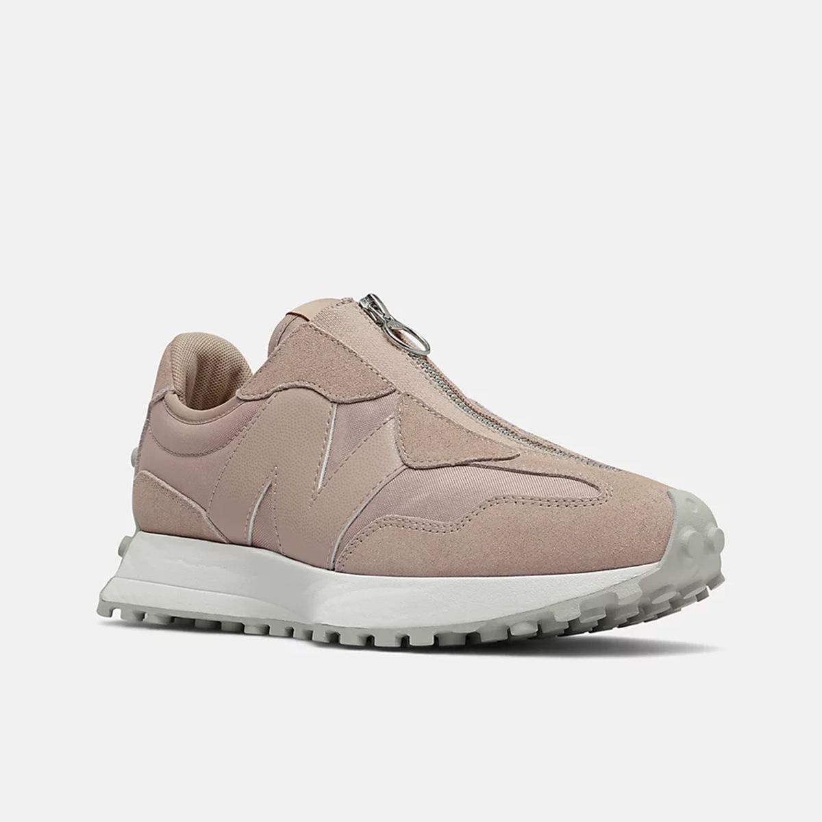 New Balance 327 Sneakers with Zipper in Au Lait