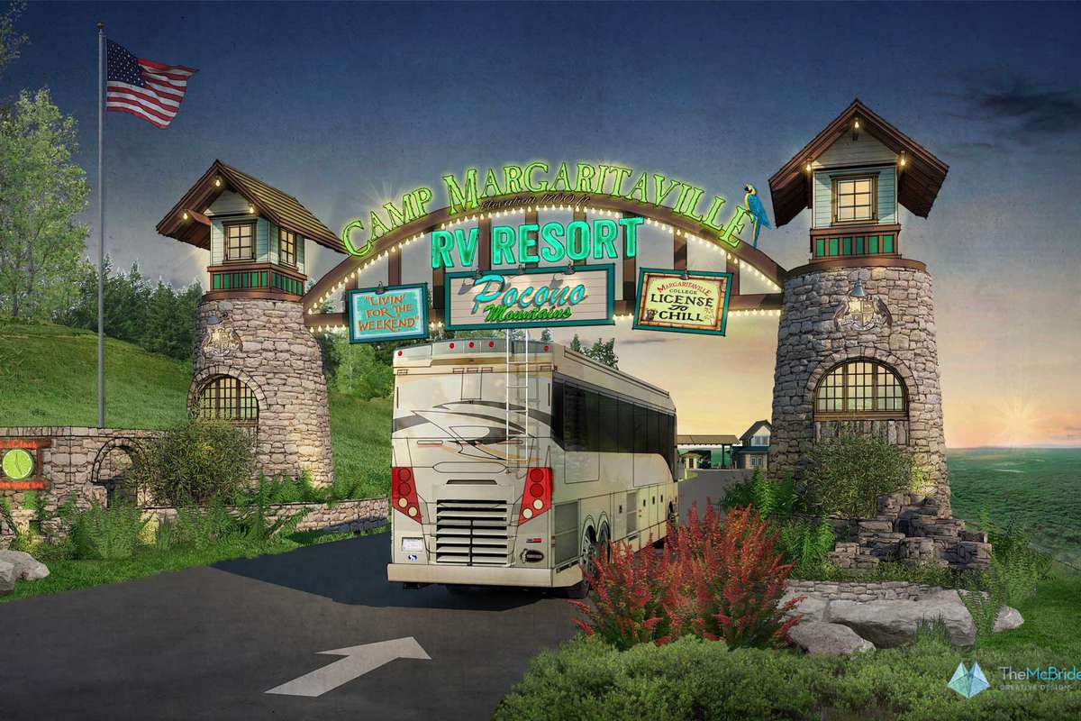 Margaritaville Resort Village renderings for new location coming to the Poconos