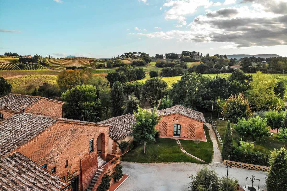 Borgo San Vincenzo in Tuscany with breathtaking views of vineyards