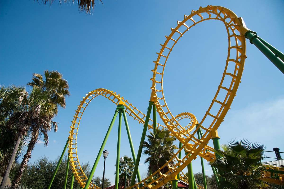 The Boomerang coaster at Wild Adventures Theme Park