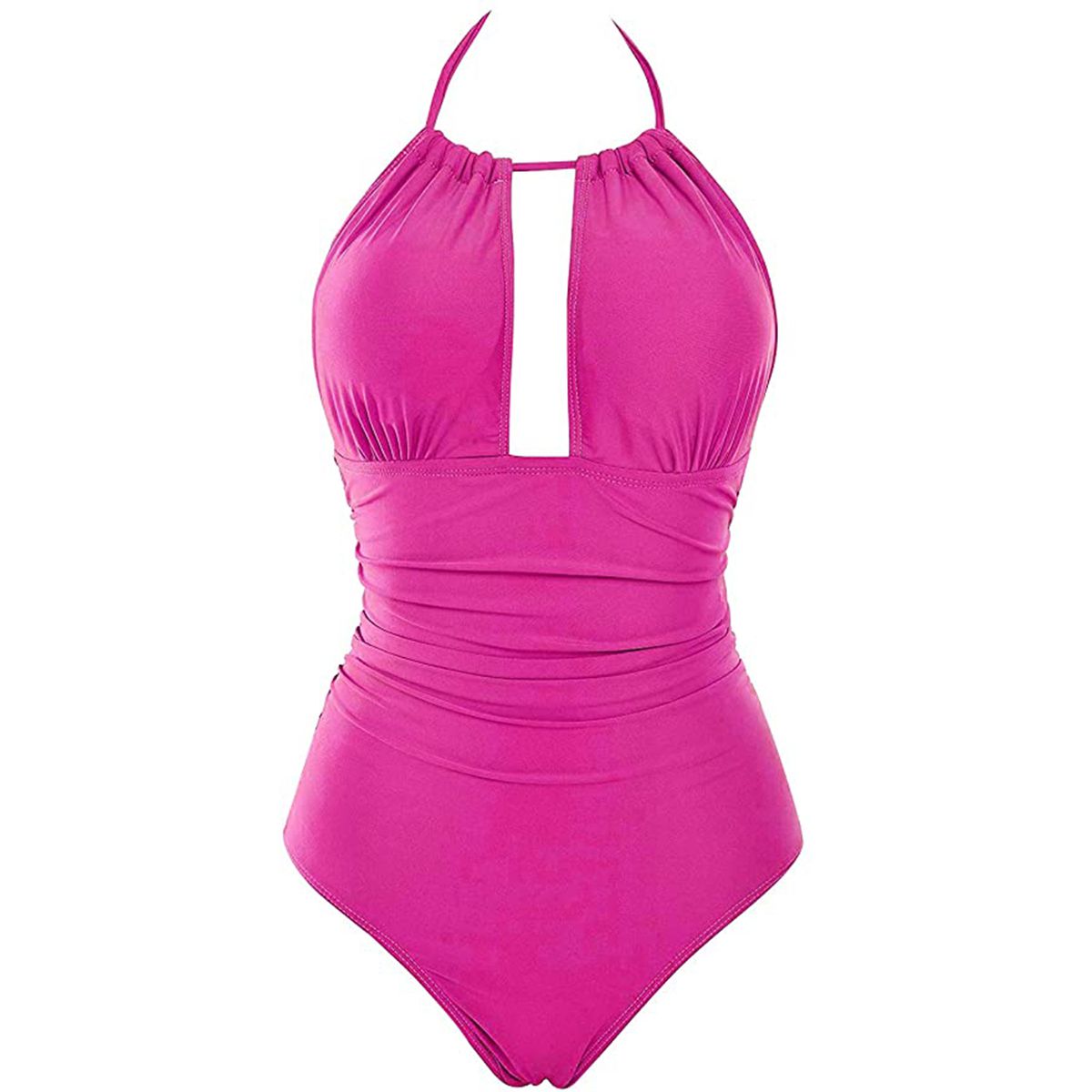 B2prity Women's Slimming One Piece Swimsuits Tummy Control Bathing Suit Halter Retro