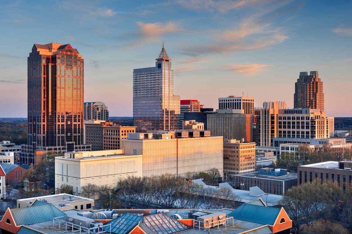 Raleigh, North Carolina, USA downtown city skyline
