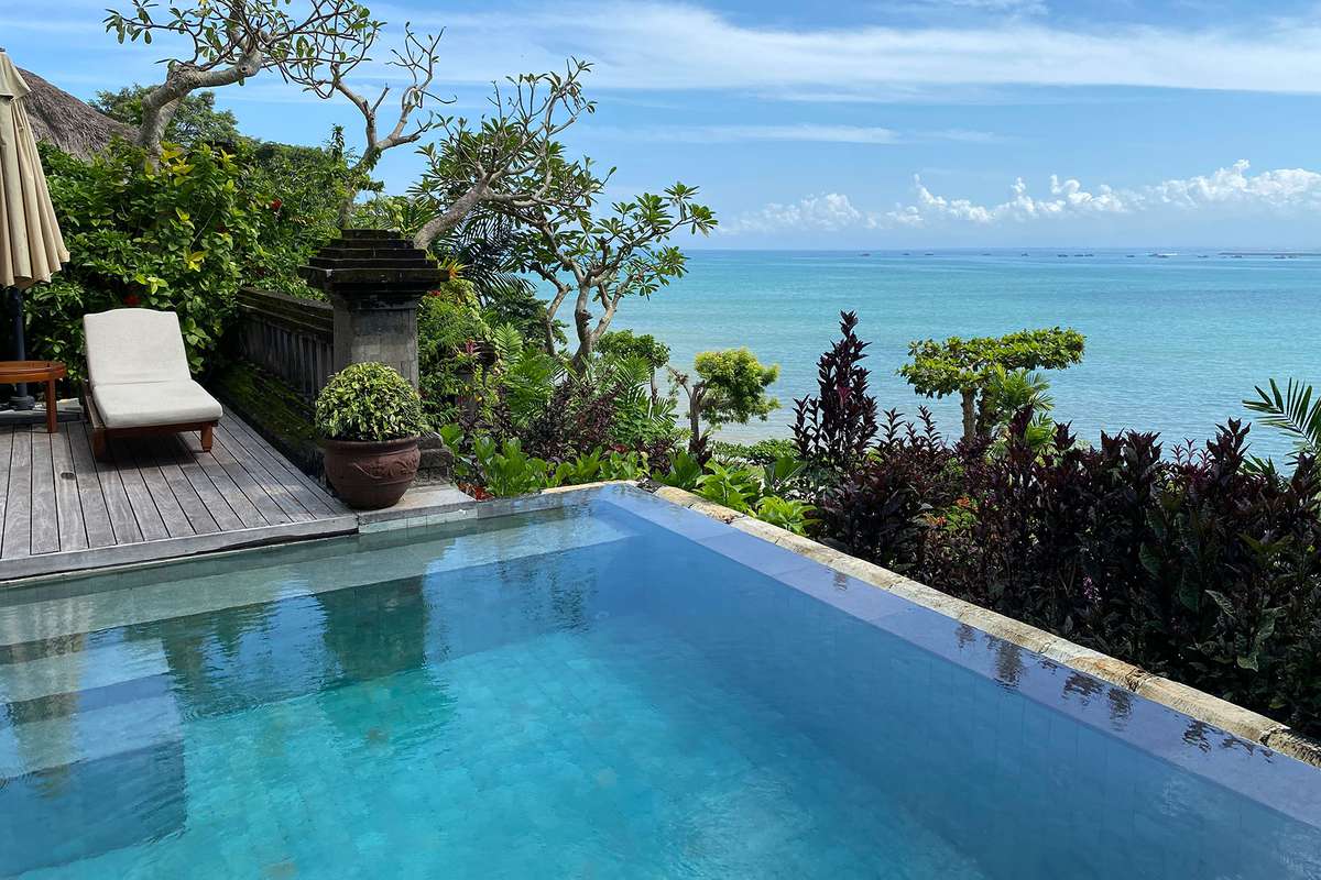 The plunge pool at the One Bedroom Premier Villa at Four Seasons Resort Bali at Jimbaran Bay