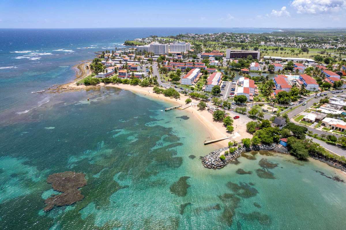 Aerial view of Dorado Beach, Puerto Rico