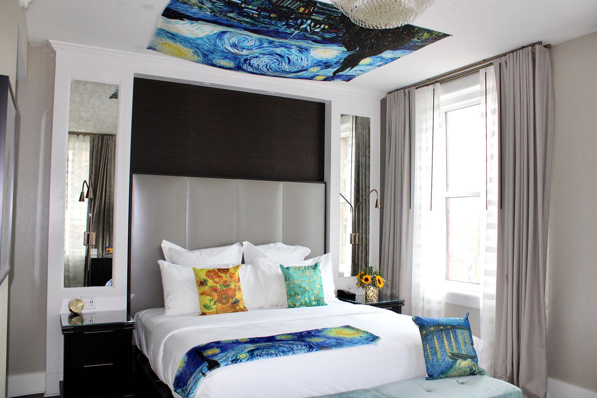 Interior of the Starry Night guestroom at The Beatrice