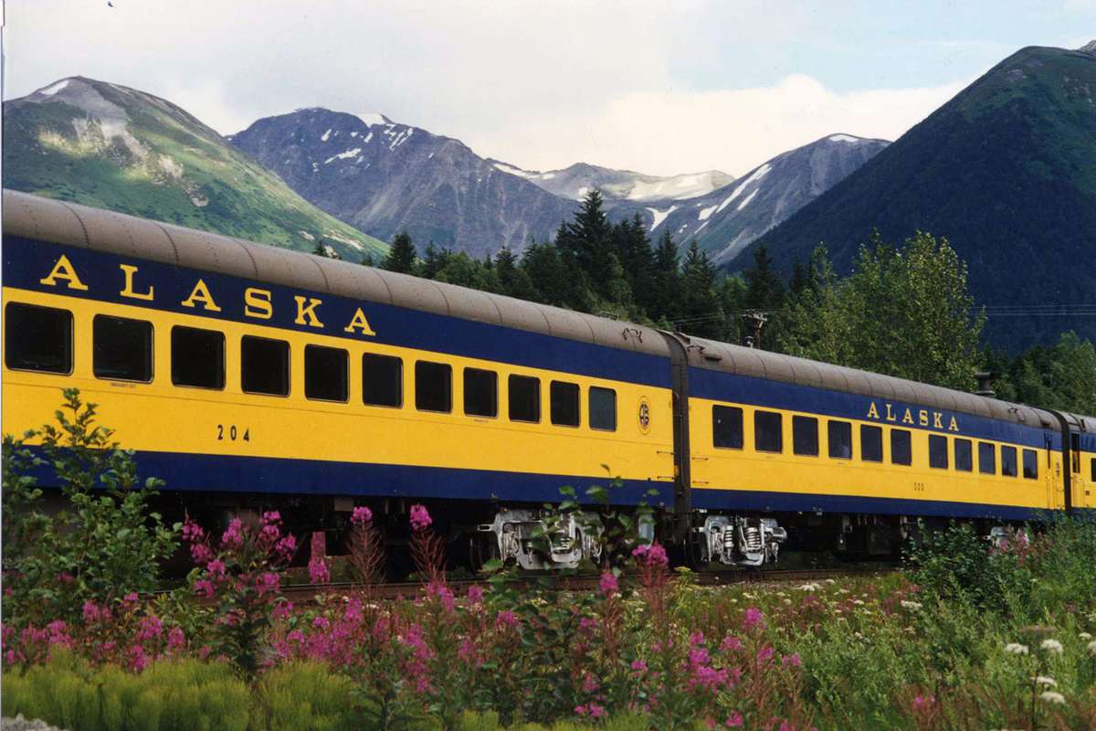 The Alaska Railroad on the Kenai Peninsula.