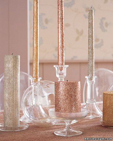 Glittered Candles