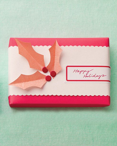 Holly Sprig Gift Tag