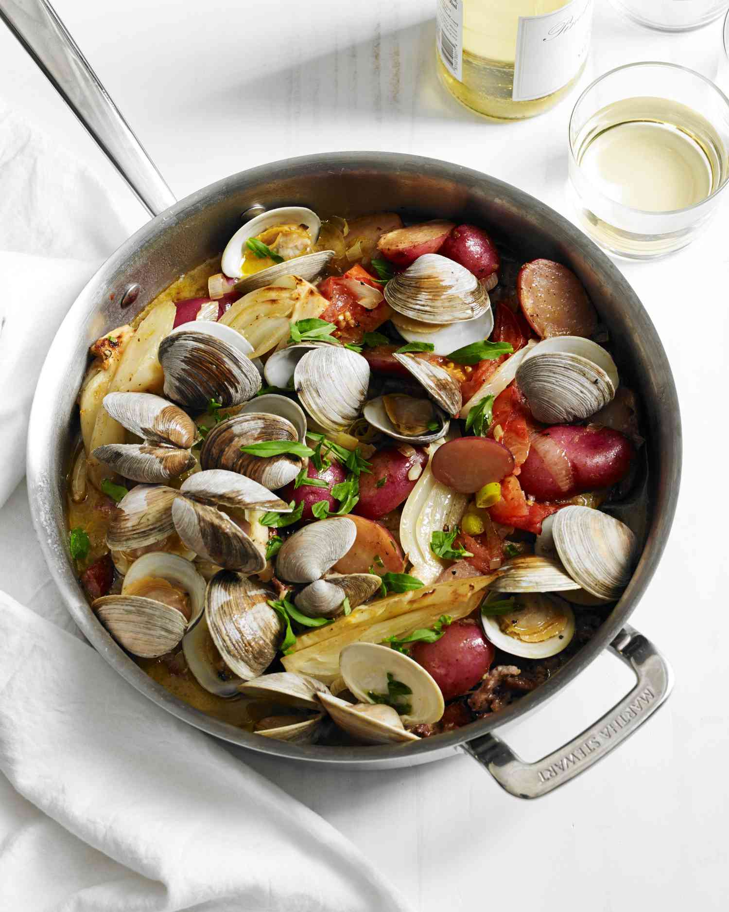 Clam Pan Roast with Sausage and Fennel