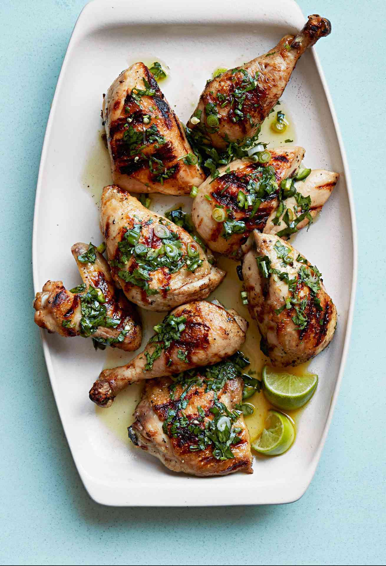 Grilled Chicken with Fresh-Herb Dressing