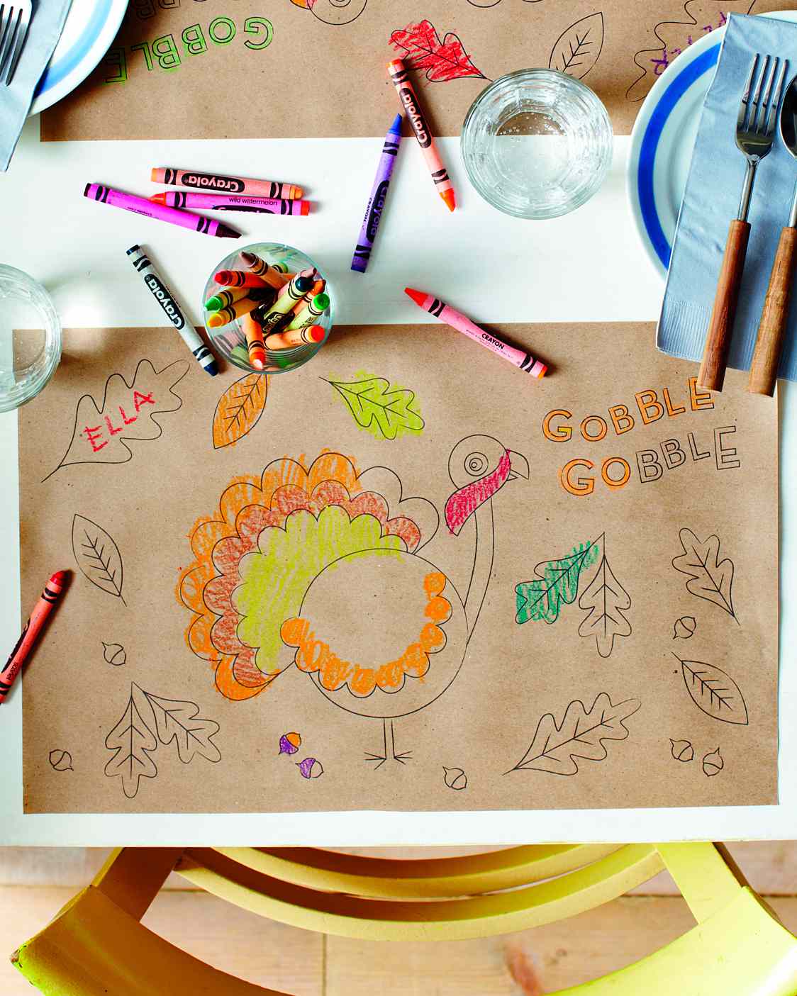 Thanksgiving Coloring Place Mat