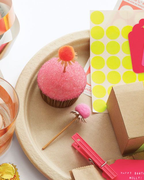 Neon Cupcake Toppers