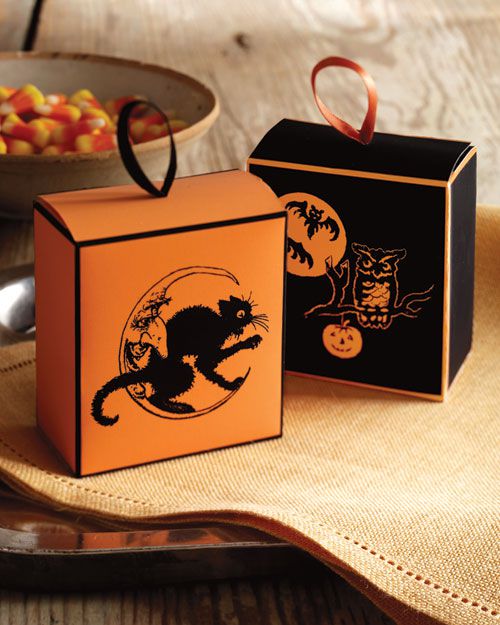 Details about   Martha Stewart Halloween window treat bags spider witch cat crow unopen package 