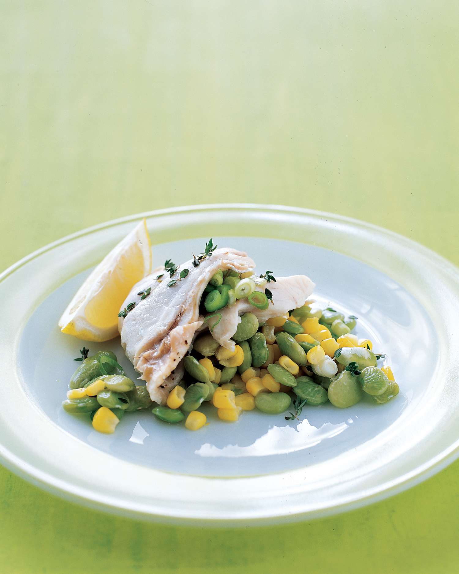 Snapper with Succotash