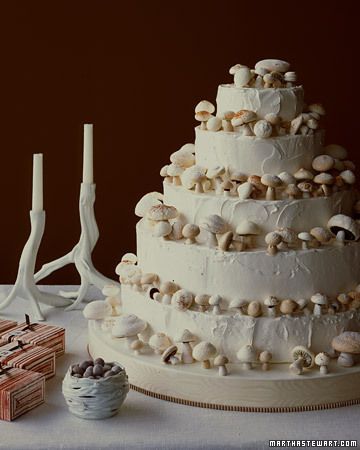Meringue Mushrooms Wedding Cake