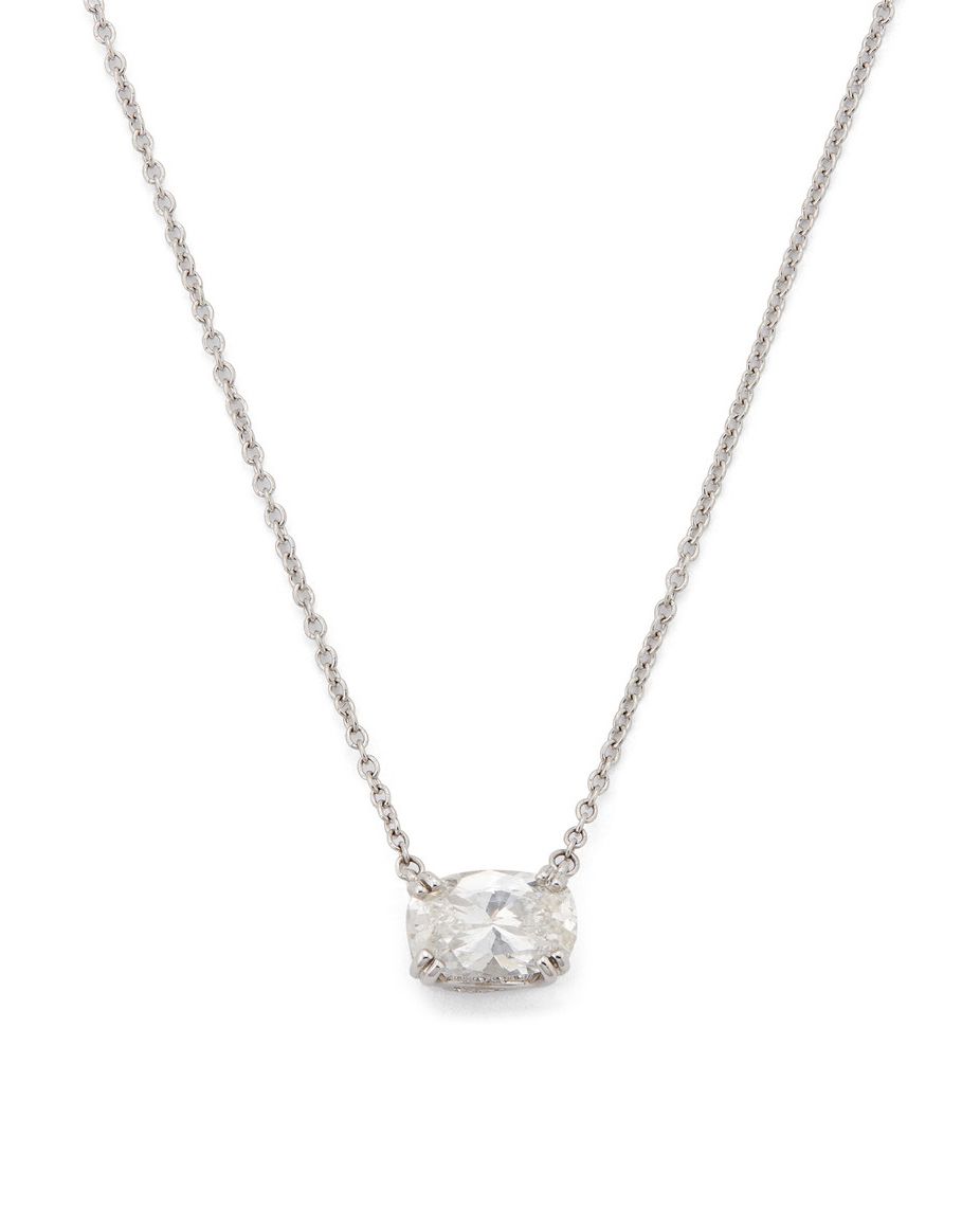 Key Charm with White Diamonds Necklace