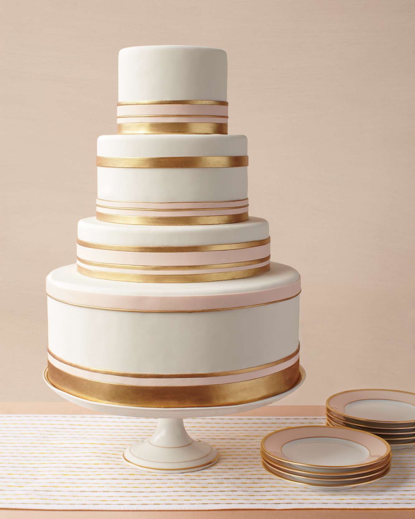Classic Gold Wedding Cake
