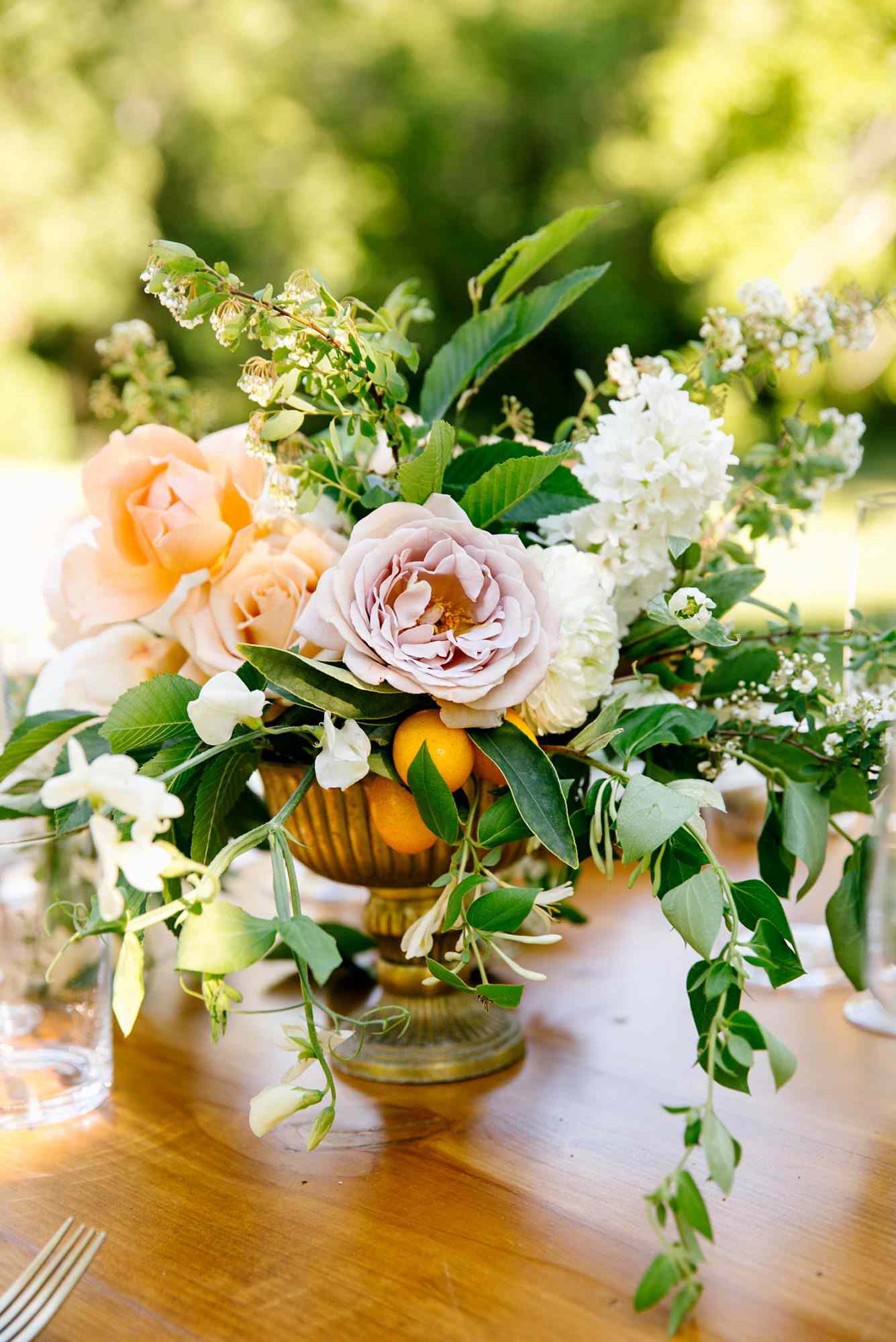 kendall jackson wedding floral centerpiece