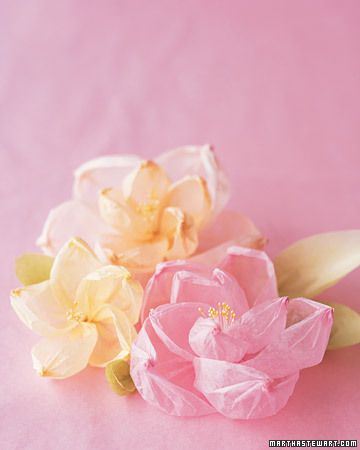 Shaped Crepe-Paper Flowers