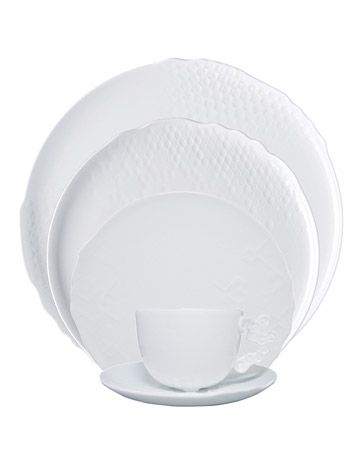 3-D White Dishes