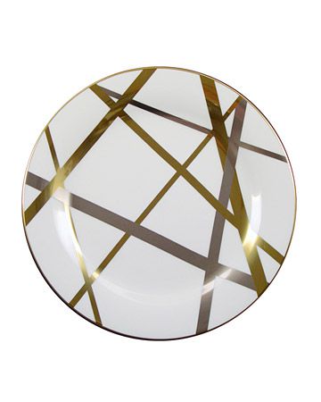 Gold and Silver Modern Dinner Plate