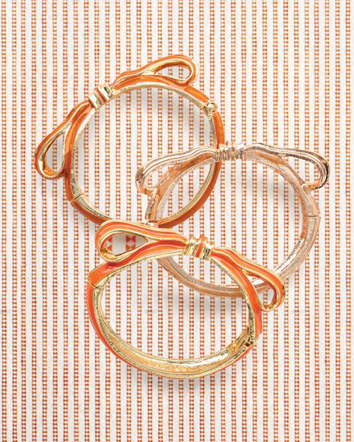 Orange and White Bracelets