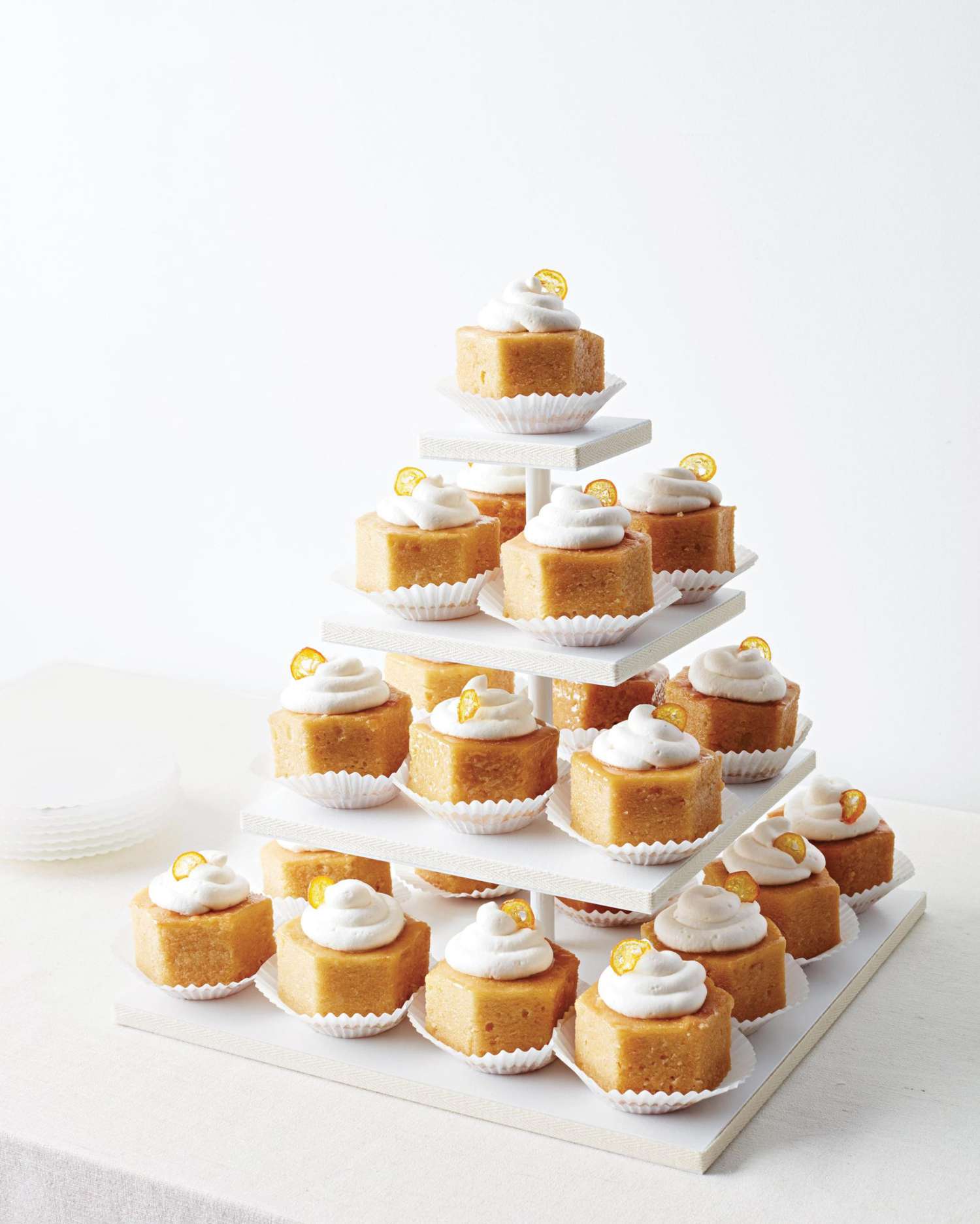 Petit Four Wedding Cakes with Kumquat