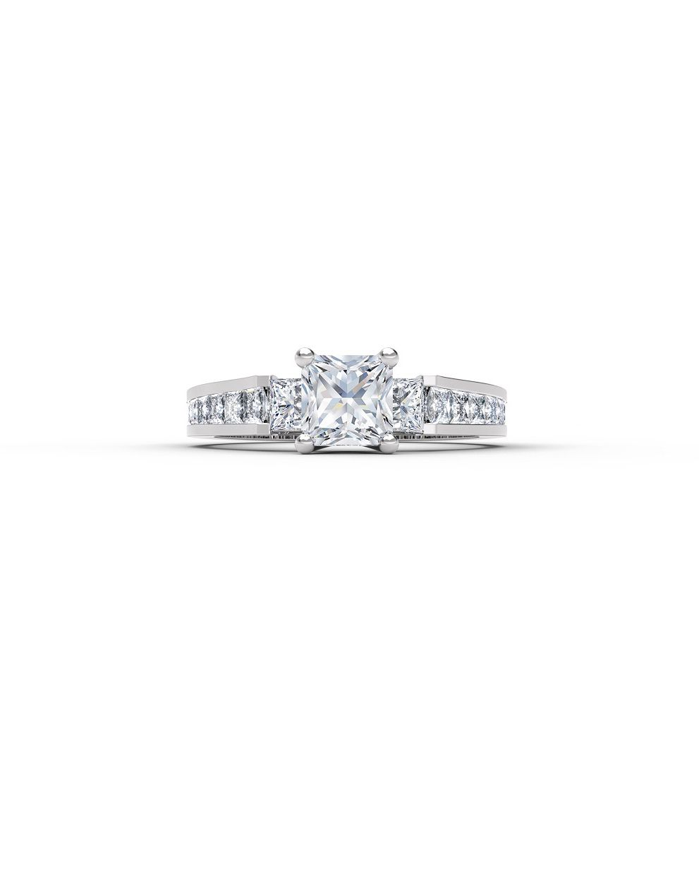 princess cut ring forevermark silver diamonds
