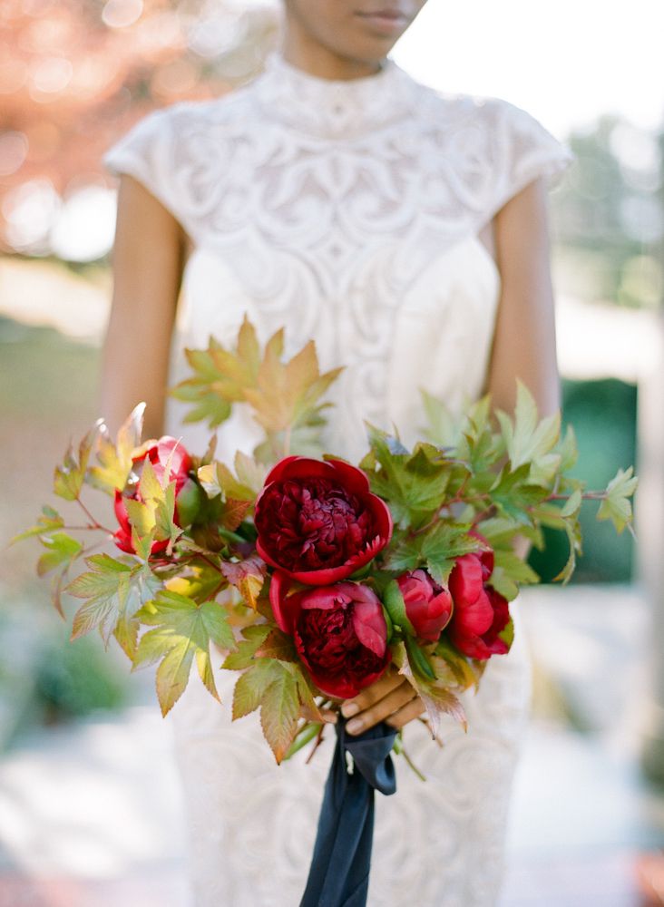 red wedding ideas rebecca yale bouquet