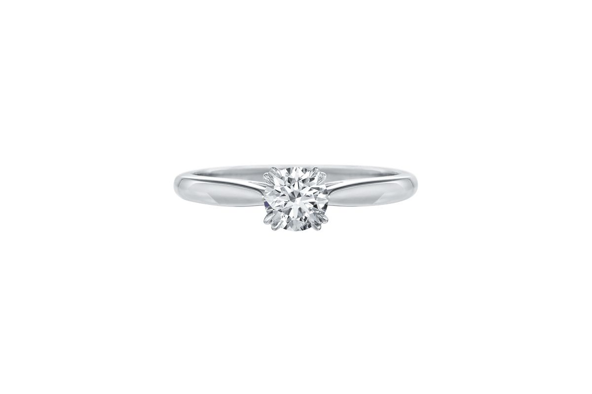 harry winston round cut solitaire ring