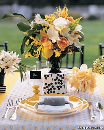 Black and Yellow Centerpiece